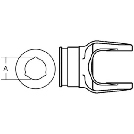 Aftermarket BP204026851 Outer Tube Yoke Fits FordNew Holland 157 158 169 Hay Te 278650